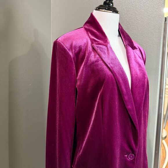 Nine West Pink Blazer with Plush Texture - Picture 2 of 10